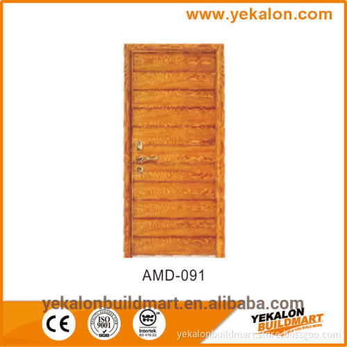 Yekalon AMD-087 wood finish Armored door pannel series fashion design mother and son steel security door